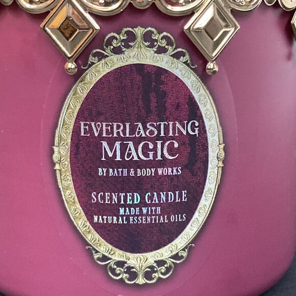 Bath & Body Works -Everlasting Magic 3-Wick -Halloween Candle -Skeleton King Lid - Picture 2 of 7